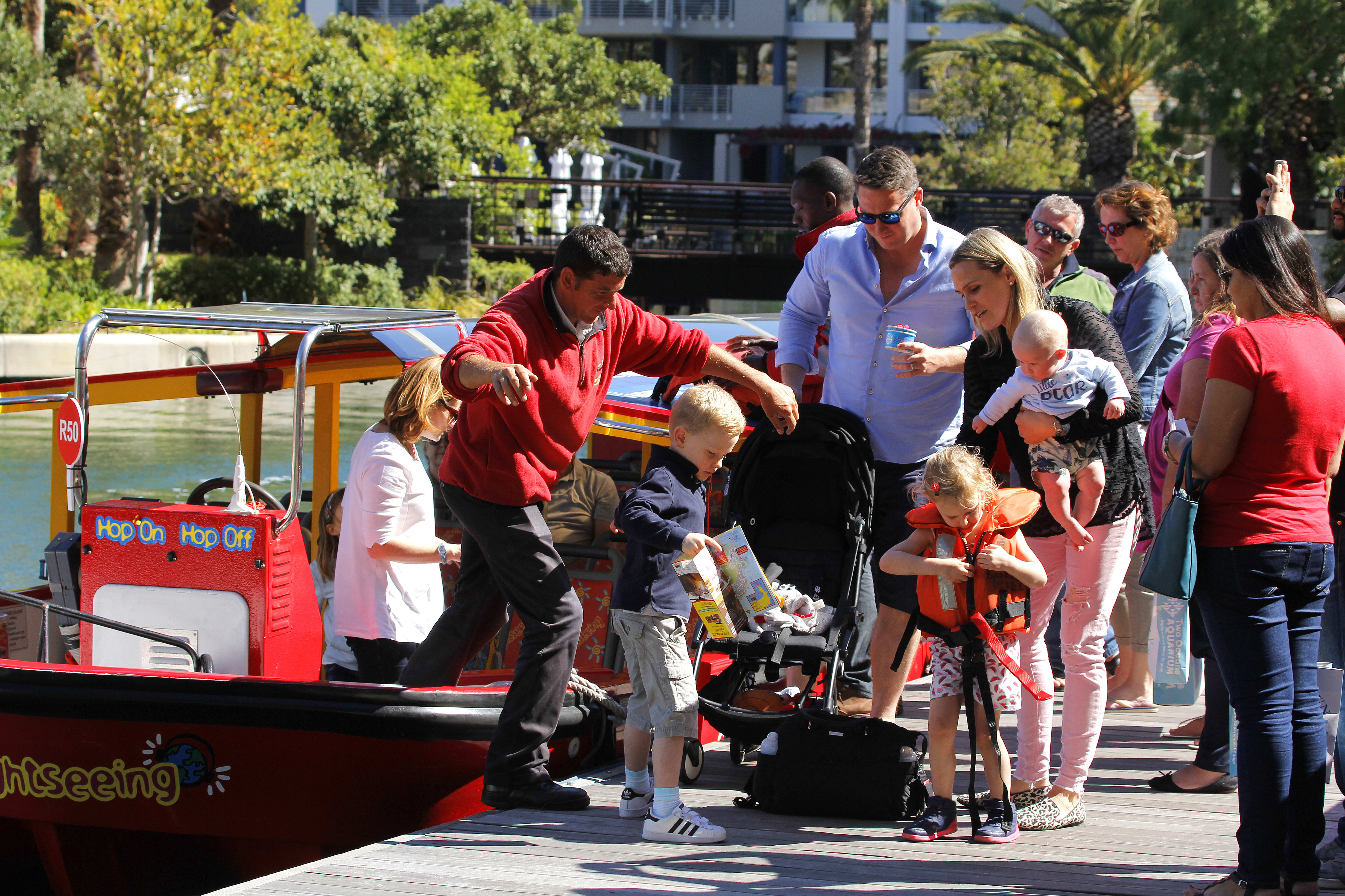 Some of our guests de-boarding