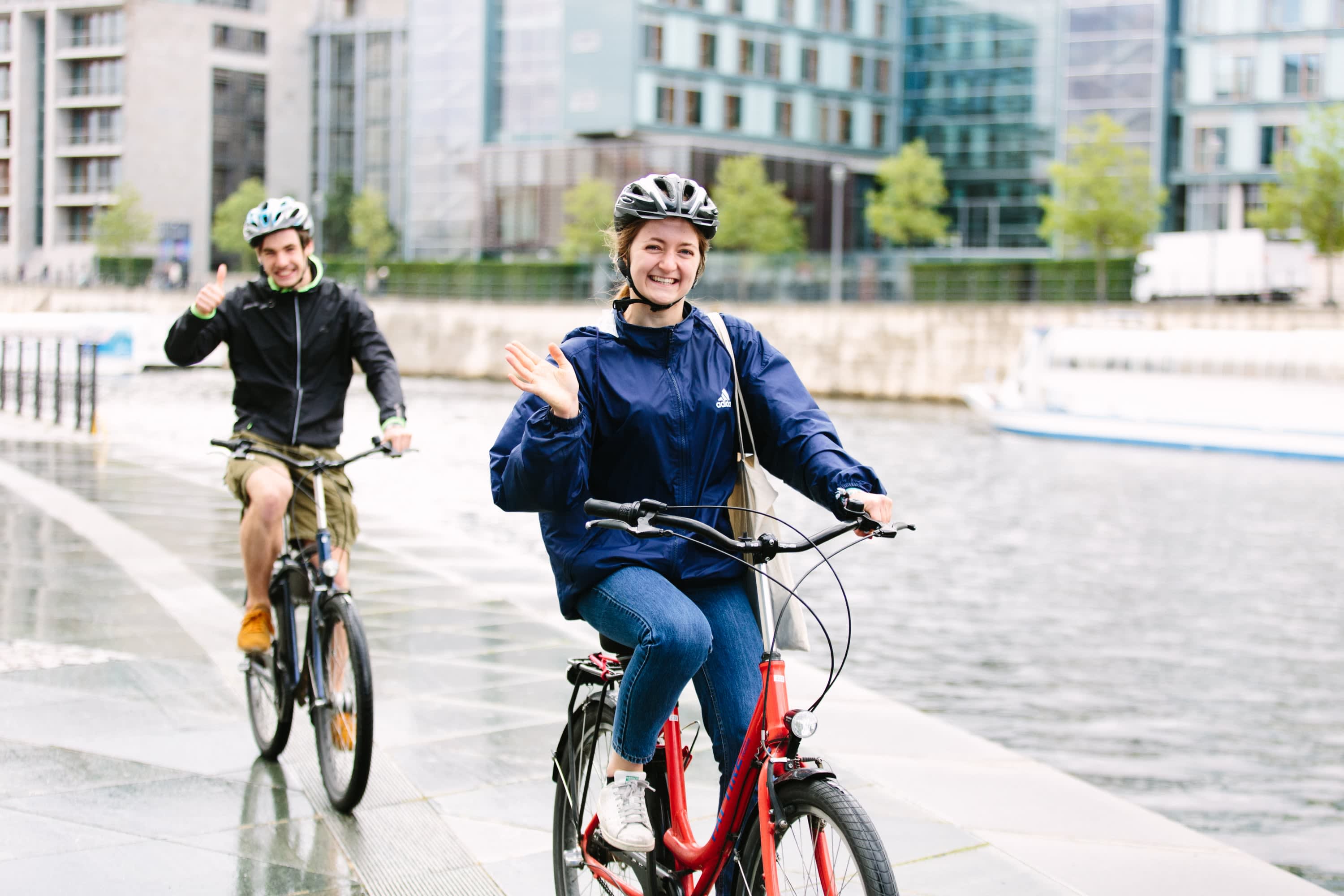Riding along the Spree river