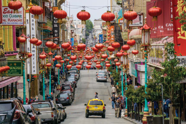 Walk down the red lantern lined Grant Street in Chinatown and pick up a bargain or two along the way.