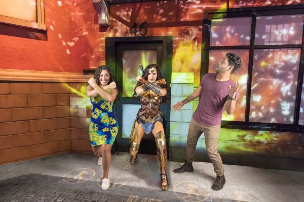 Sculpture of Wonder Woman at Madame Tussauds