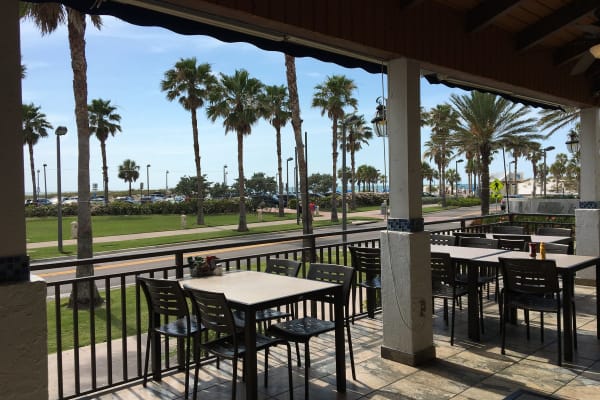 This beach-front restaurant is just steps away from the sand