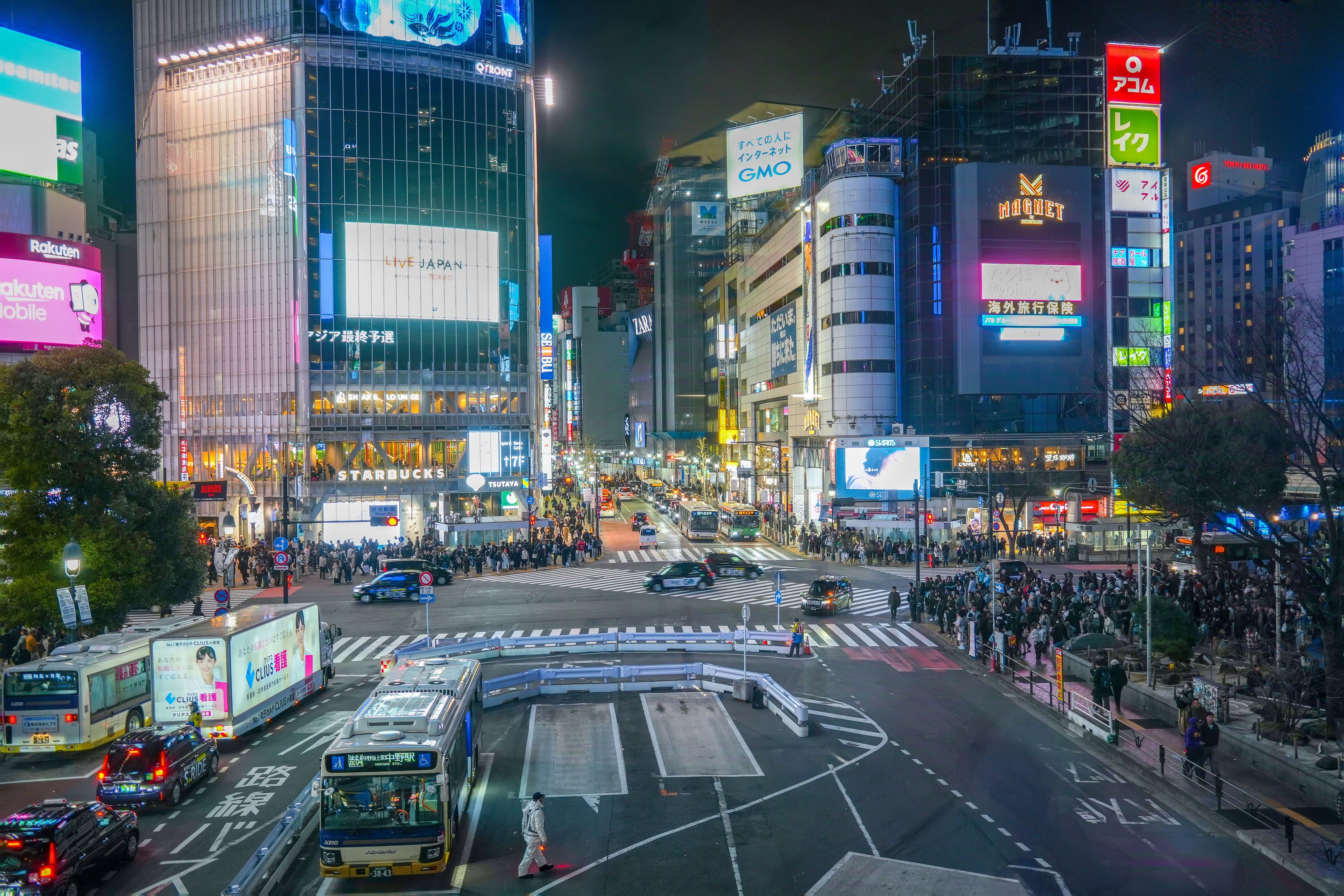 Tour Nocturno por Shibuya con vistas nocturnas desde una Azotea