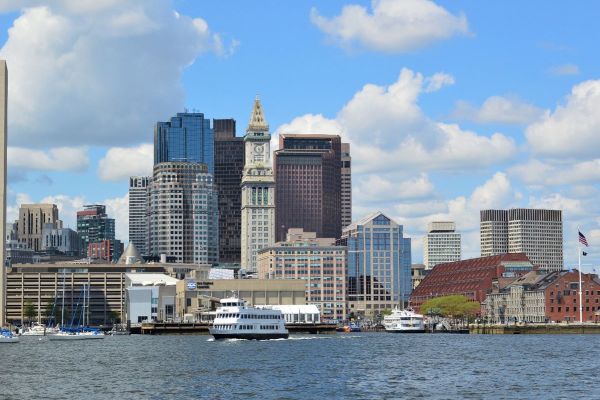 A bird eye view of the Boston Historic Harbor Cruise Ship