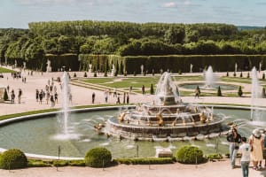 The famous fountains and gardens of Versailles
