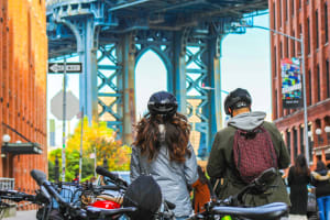Admiring from the foot of the bridge