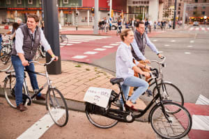 Biking downtown
