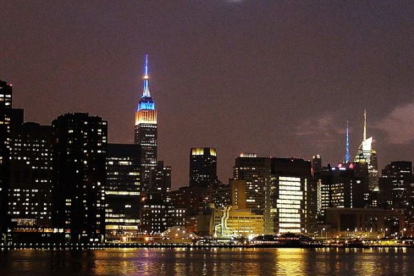 The Empire State Building's facelift with its signature lights