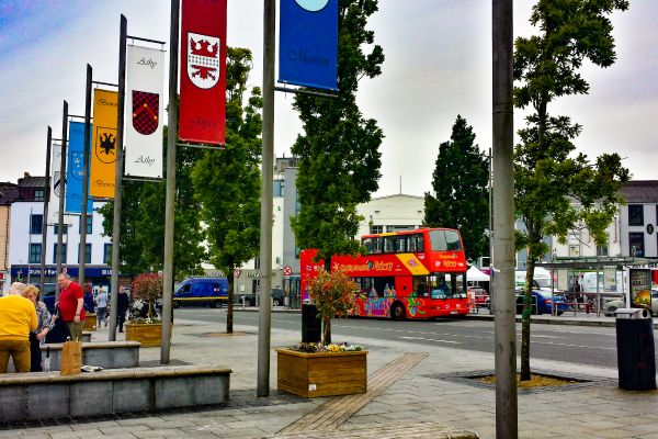 The Hop On Hop Off bus tour of Galway City leaves from Eyre Square; also known as the Heart of Galway City