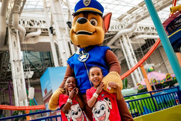 Two Kids at the Nickelodeon Universe