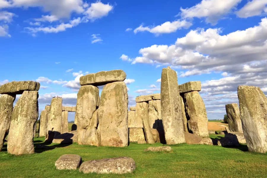View of the historic Inner Circle at Stonhenge during Inner Circle Stonehenge & Bath Guided Experience