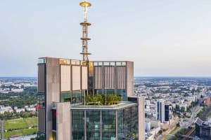 Warsaw skyline from the highest building in the EU