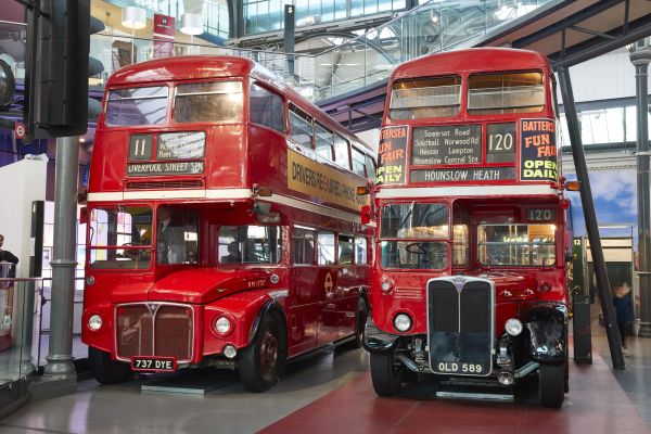 Two Double Decker buses at the London Transport Museum