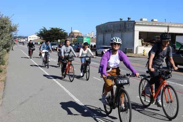A group on the Golden Gate Park Bike Rental