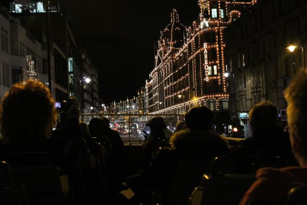 London By Night open bus tour at Harrods