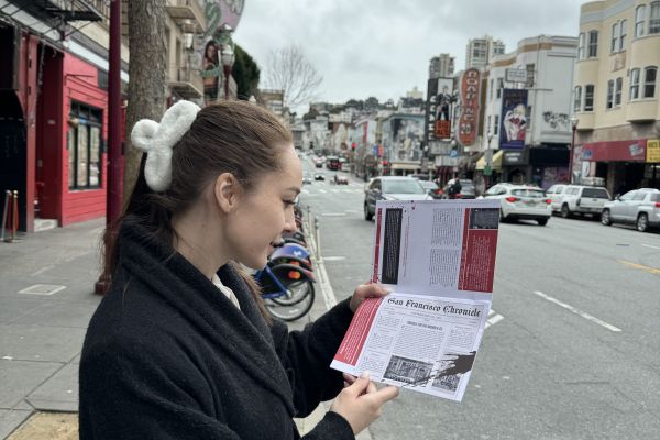 A lady trying to solve the Mystery of San Francisco