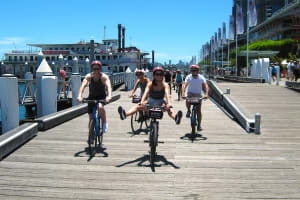 Riding along the Harbour