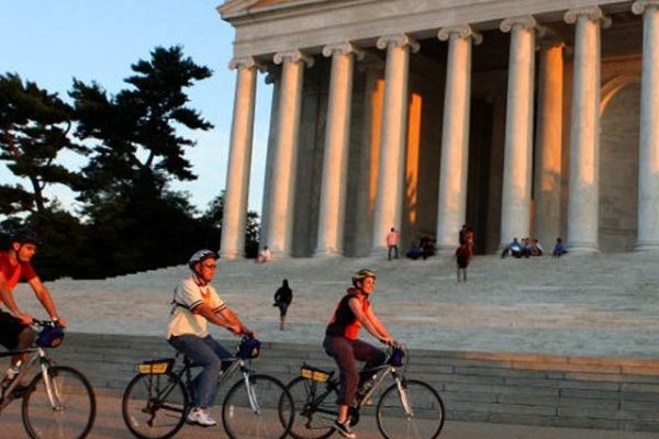A ride at the capitol hill at sunset