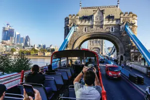 Open top Bus Tour with River Cruise with Optional London Eye or Fish & Chips
