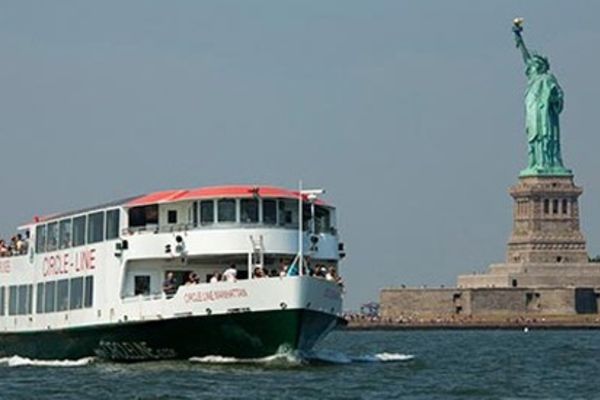 Circle Line Landmark Cruise passing Statue of Liberty