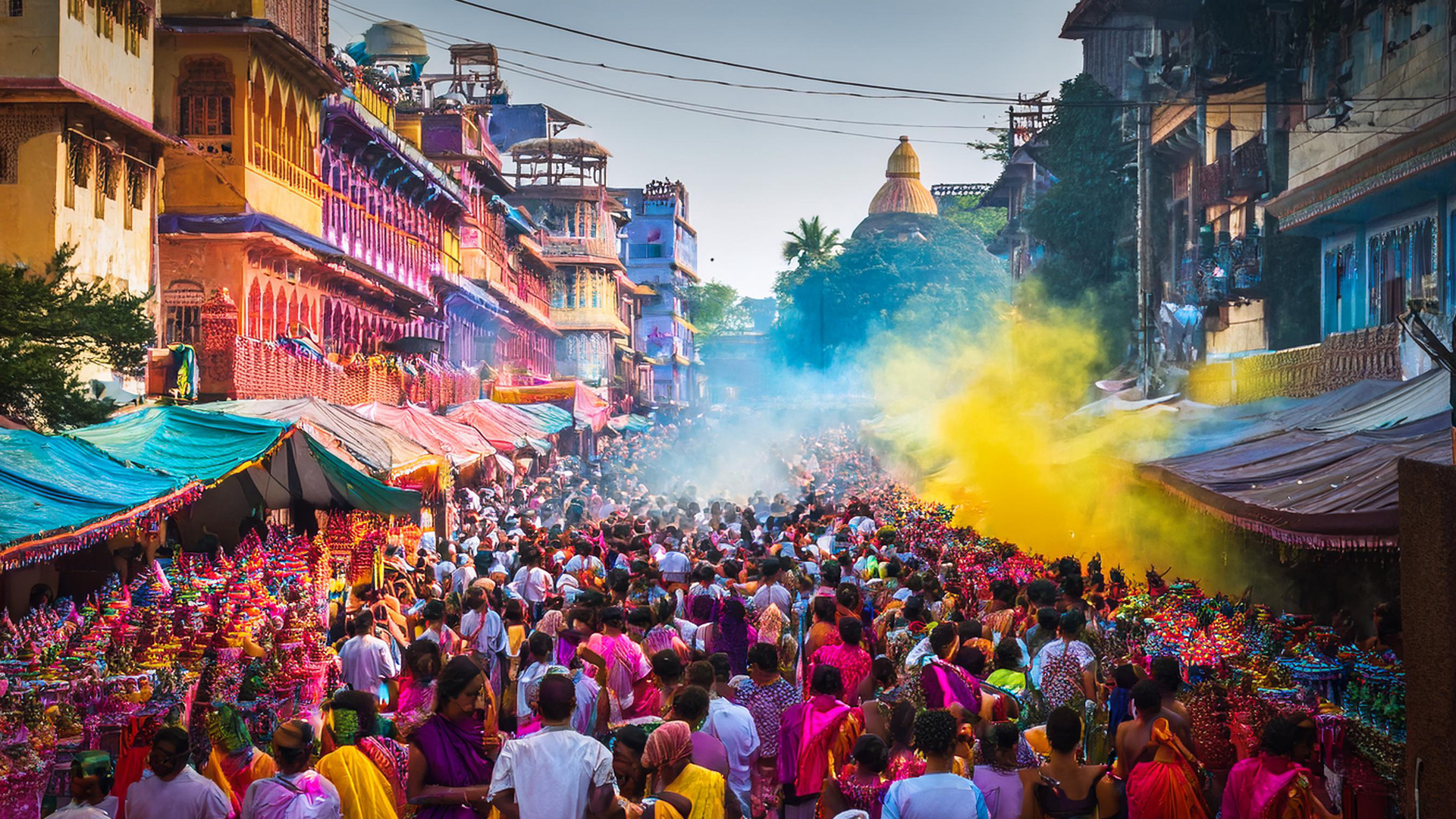 Holi Street Carnival Walk