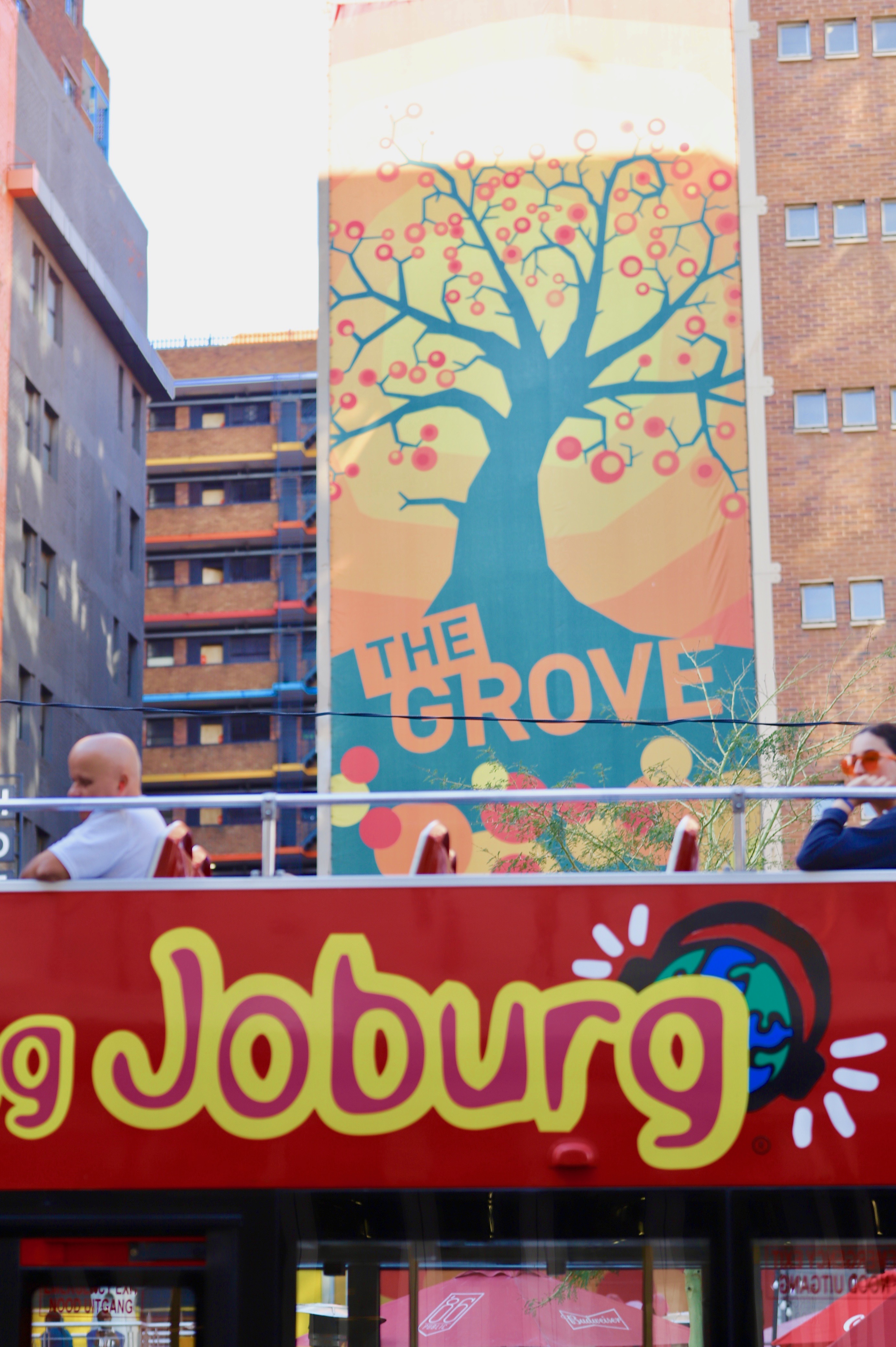 Bus at the Grove in Braamfontein