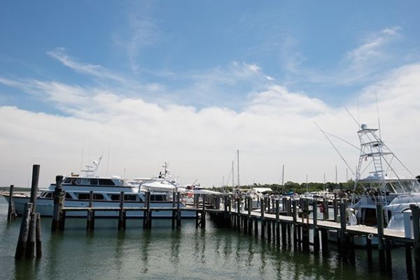 Docked boats at Sag Harbor