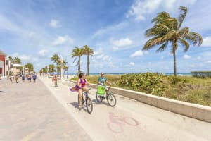 Riding along the ocean