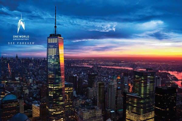 One World Observatory at sunset
