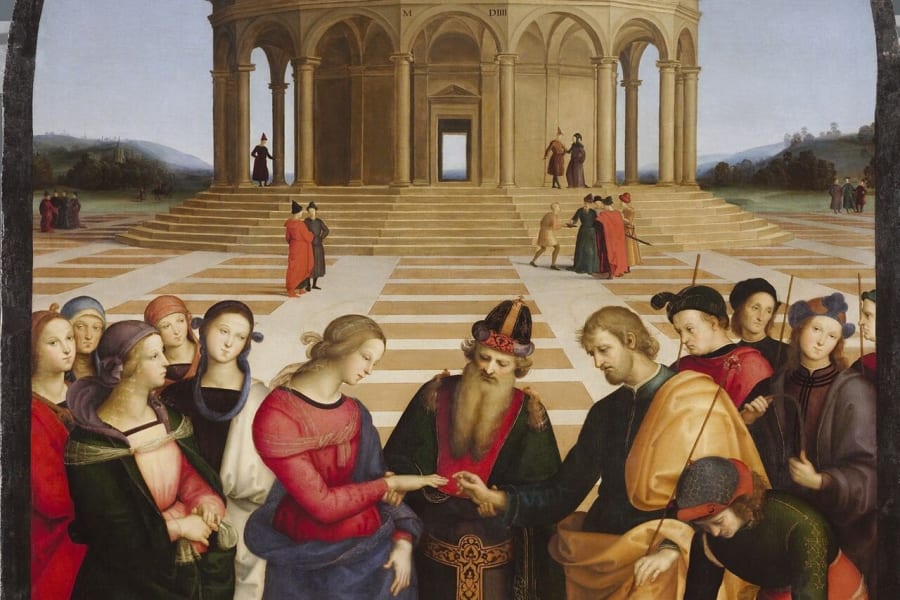 The Marriage of the Virgin by Raphael – Pinacoteca di Brera