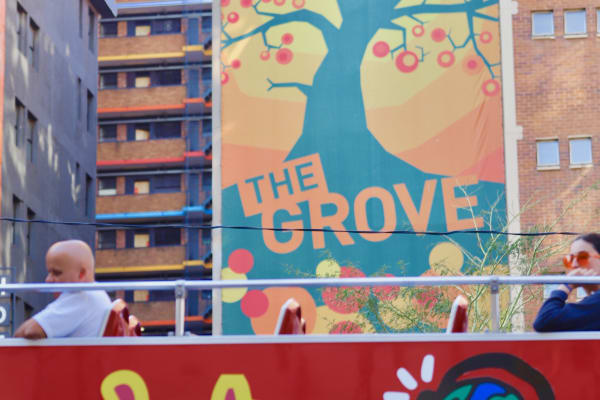 Bus at the Grove in Braamfontein