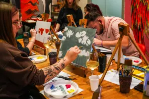 Paint and Sip: Painting Class with Pizza & Unlimited Wine