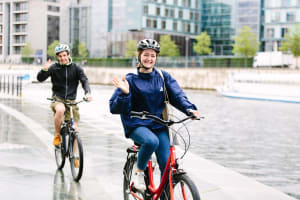 Riding along the Spree river