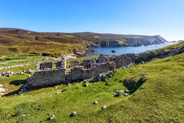 Visit this Port abandoned village of stone cottages that were once home to families during the Great Famine in Ireland in the 19th century.