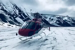 Denali Glacier Landing By Helicopter