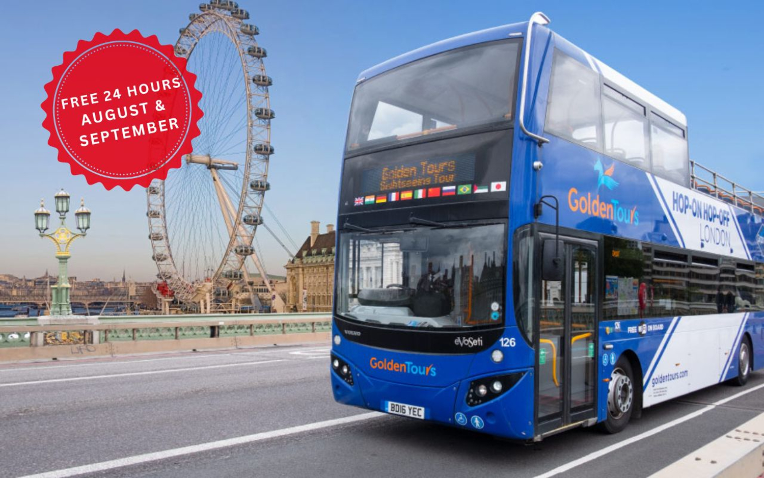 Hop-on Hop-off London Bus Tours with Free 24 Hours