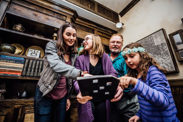 A family at the Escape Game Orlando - The Heist
