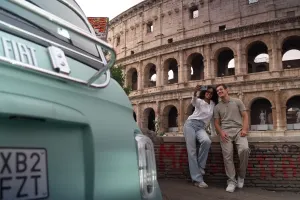Private Fiat Topolino drive in Rome