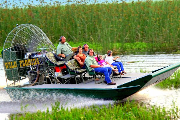 A guided Wild Florida Airboats -- General Admission + Animal Encounter.
