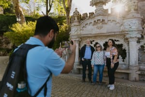 Tourists exploring Quinta da Regaleira