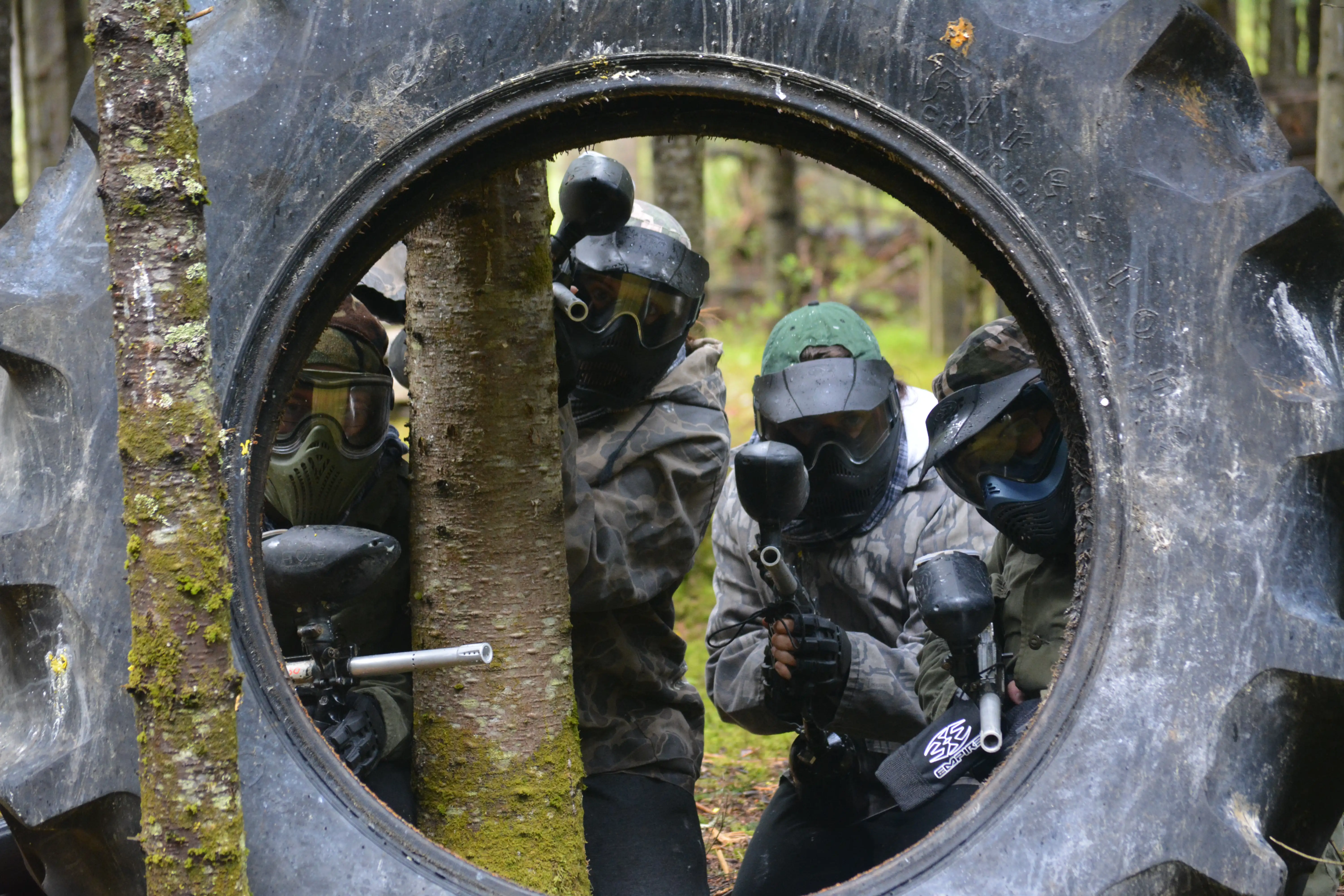 Paintball fun in the forests of Mont Tremblant