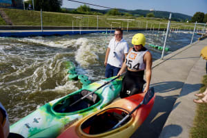 Kayak slalom course