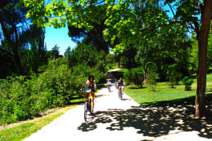 Riding through Parque del Oeste