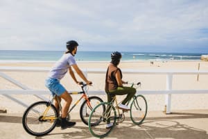 Ride along Nobbys Beach