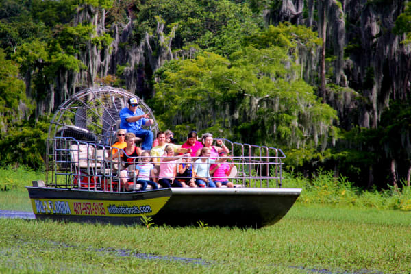 Start your day with a 30-minute ride through swamps, marshes and rivers