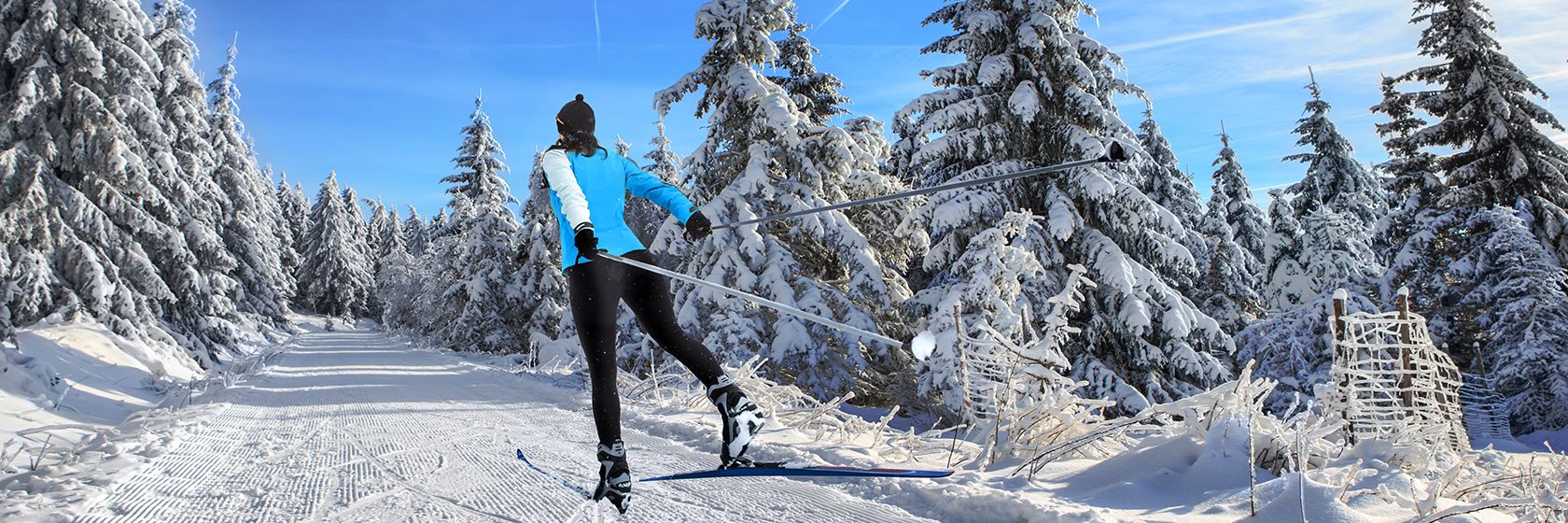 Crosscountry skiing Rental and pass Domain St Bernard