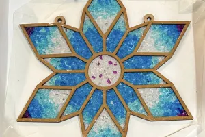 Christmas Faux Stained Glass Star Suncatcher Workshop