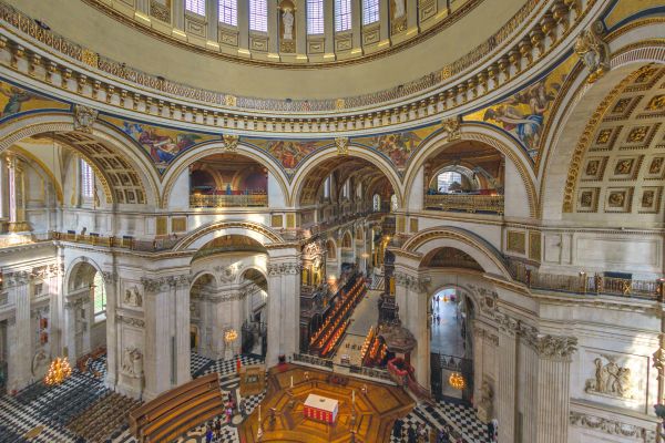 Cathedral interior from Triforium