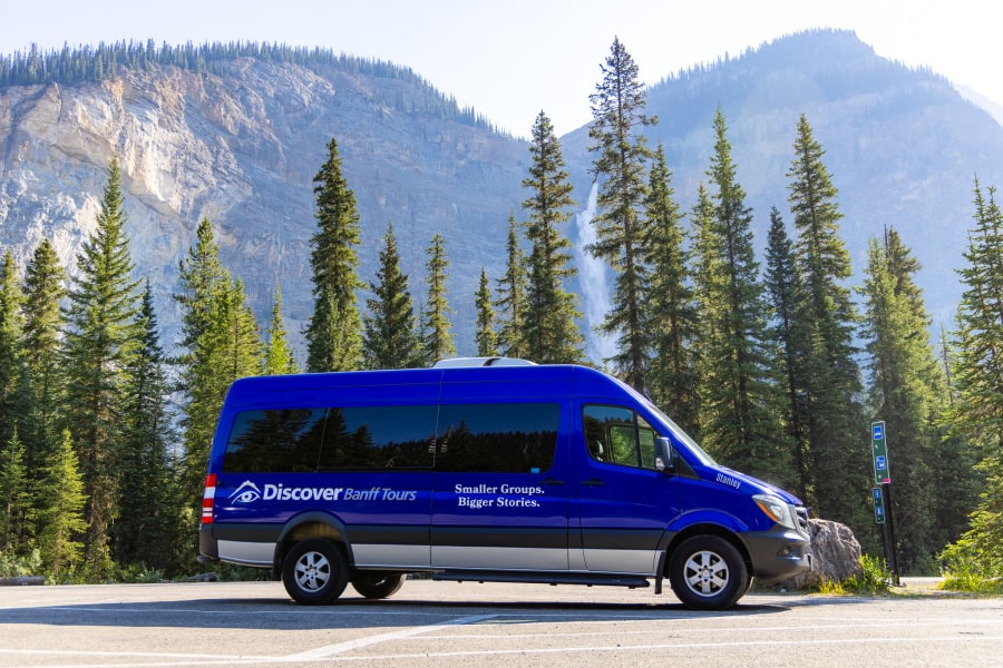 Your ride for the day: spacious, comfortable, and ready to explore the Rockies with fewer people and bigger stories.